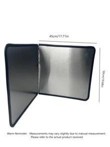 1PC Double Layer Stainless Steel Splash Guard - Heatproof, Non-Stick Kitchen Stove Protector, Foldable Panels For Home, RV, Camping - Multicolor - View 9
