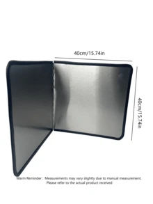 1PC Double Layer Stainless Steel Splash Guard - Heatproof, Non-Stick Kitchen Stove Protector, Foldable Panels For Home, RV, Camping - Multicolor - View 10