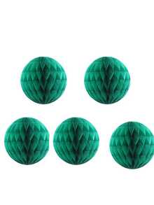 5 Pcs 6 Inch Paper Honeycomb Ball Set Assorted Colors Tissue Pom Poms For Wedding Reception Baby Shower Birthday Party Hanging Ceiling Decor DIY Craft Project Viral - multicolor - View 7