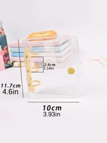 Bộ 1 cuốn sổ tay mini Macaron, sổ nhật ký cầm tay, 80 tờ giấy rời. - Nhiều màu - Xem 4