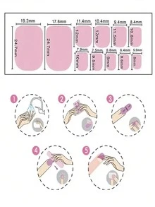 5 Sheets Toe Nail Stickers Self Adhesive Nail Art Decals Simple Style Solid Color Glitter Fast Easy Application Manicure Decor For Women Girls Party Daily Gift - Multicolor - View 3