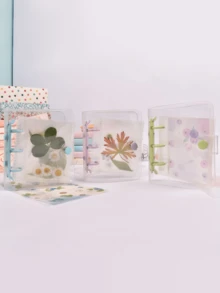 Bộ 1 cuốn sổ tay mini Macaron, sổ nhật ký cầm tay, 80 tờ giấy rời. - Nhiều màu - Xem 1