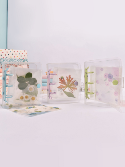 Bộ 1 cuốn sổ tay mini Macaron, sổ nhật ký cầm tay, 80 tờ giấy rời.