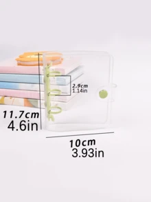 Bộ 1 cuốn sổ tay mini Macaron, sổ nhật ký cầm tay, 80 tờ giấy rời. - Nhiều màu - Xem 17