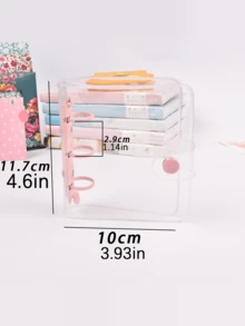 Bộ 1 cuốn sổ tay mini Macaron, sổ nhật ký cầm tay, 80 tờ giấy rời. - Nhiều màu - Xem 16