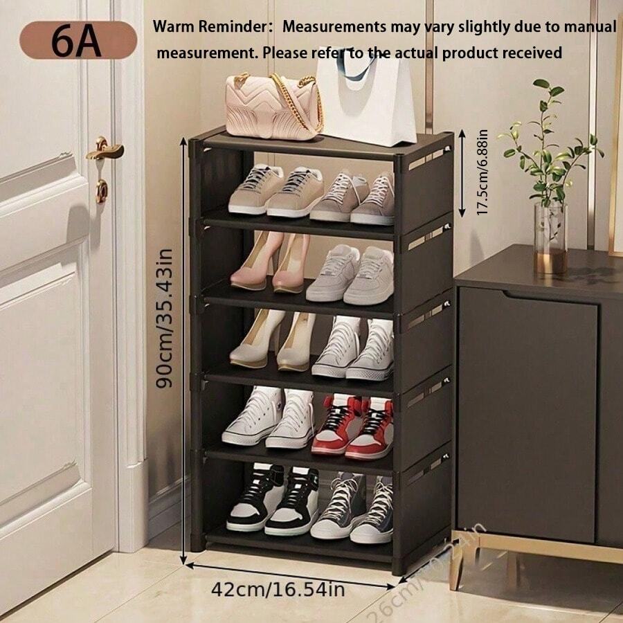 Space-Saving Stackable Shoe Rack, Durable Metal Shoe Cabinet Storage Shelf With Quality Fabric Dividers, Suitable For Entryway And Dorm - Easy To Assemble, Durable And Stylish Home Storage Organizer - Multicolor - View 1