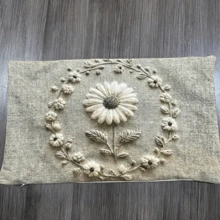 Vỏ gối in phẳng 2D, họa tiết cây cỏ và hoa, chất liệu vải nhung ngắn. - Nhiều màu - Xem 9