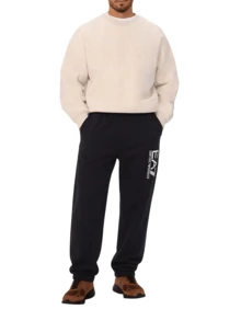 EA7 Men's Sweatpants Black - Black and White - View 3
