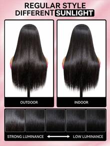 TrueHD 9Am Äkta Hår Wear And Go Limfri Peruk HD Lace Front Rak Äkta Hår Peruk 6 X 4 8-16 Bob Tum 18-30 Tum Långt Hår 180% Lace Closure Peruker Naturlig Färg Förplockad Hårlinje Silkeslen Wear & Go För Nybörjare Weave Limfria Äkta Hår Peruker Halloween Makeup Tillbehör För Kvinnor Vibrator För Kvinnor Gratis Gåvor - SNatural - Visa 13