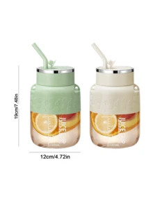 Teckwe 1件 800ml大容量便攜式果汁杯 多功能可重複使用吸管杯 防漏材質 一鍵操作 攪拌順暢 內置1300mAh可充電電池 USB快充 多功能攪拌杯水壺 適用居家健身房戶外旅行露營日常健身生活飲具配件 - 0.5升-1升 - 查看 6