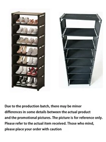 Space-Saving Stackable Shoe Rack, Durable Metal Shoe Cabinet Storage Shelf With Quality Fabric Dividers, Suitable For Entryway And Dorm - Easy To Assemble, Durable And Stylish Home Storage Organizer - Multicolor - View 16