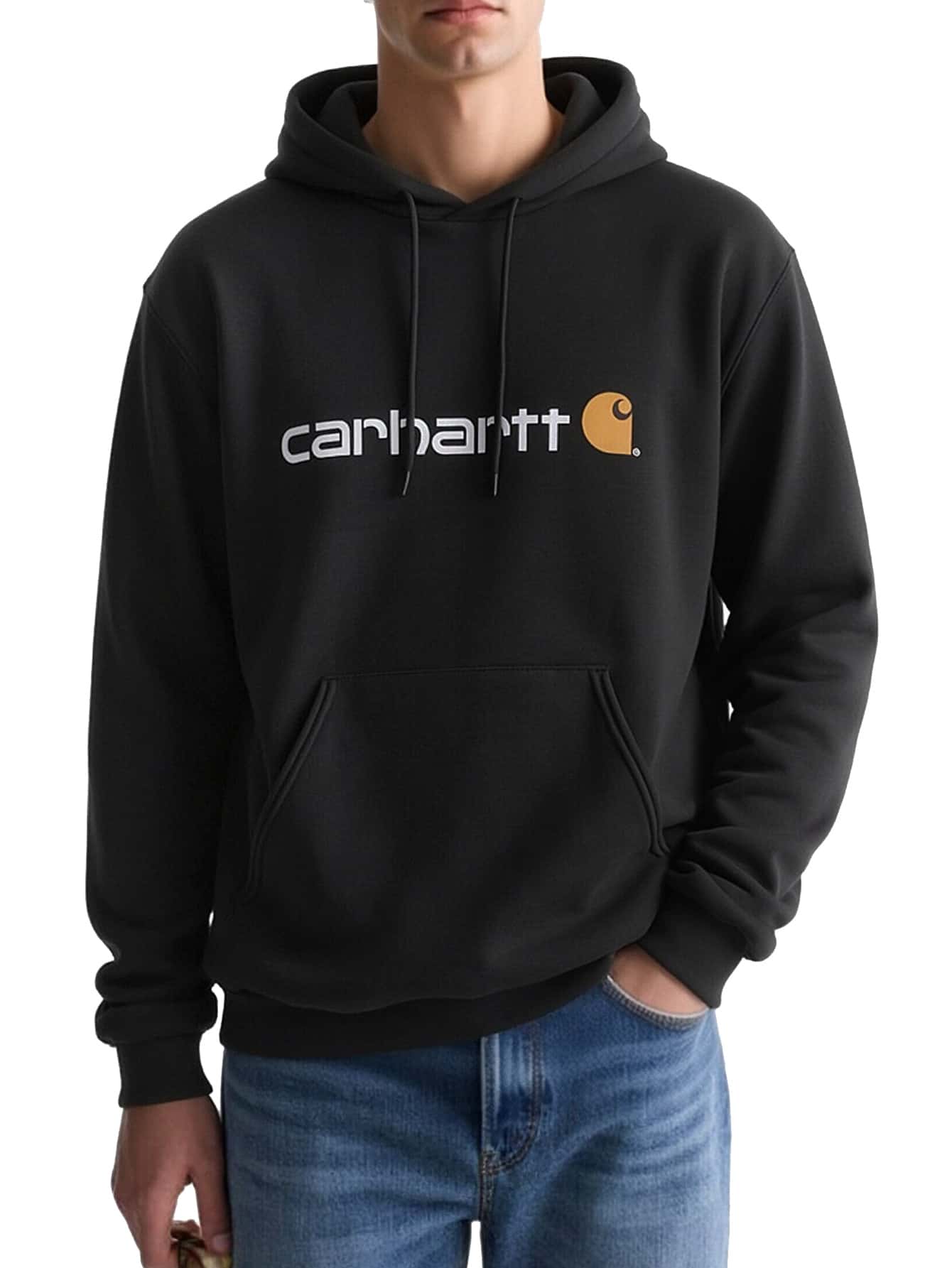 Carhartt Signature Logo Men's Hoodie Black