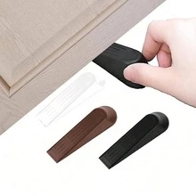 5PCS Creative Wind Resistant Door Stopper, Matte Plastic Surface Wedge, Door Stop, Anti-Collision Doorstop - multicolor - View 5