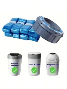 4/6PCS Universal Diaper Pail Replacement Bags - Leak-Proof & Odor-Proof PE Material, Easy Tear & Durable, Suitable For Diaper Disposal, Compatible With Multiple Brands Trash Cans - multicolor - View 4