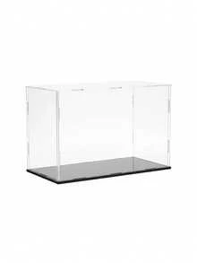 Cajas de exhibición de acrílico transparente, disponibles en 11 tamaños, ensamblaje DIY, adecuadas para exhibir modelos, bloques de construcción, manualidades y recuerdos, y que proporcionan protección contra el polvo. - Placa base de PVC negro de 5 mm. - Ver 2