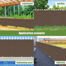 Fence Privacy Screen, Heavy Duty Outdoor Backyard Shade Windscreen Mesh Fabric, Privacy Fence Screen With Grommets, Outdoor Windscreen Fence Covering Privacy Screen UV Blockage For Backyard - brown - View 5