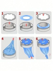 4/6PCS Universal Diaper Pail Replacement Bags - Leak-Proof & Odor-Proof PE Material, Easy Tear & Durable, Suitable For Diaper Disposal, Compatible With Multiple Brands Trash Cans - multicolor - View 11
