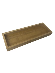 Khay phục vụ bằng tre (1 cái/2 cái/3 cái), khay đựng đồ dùng phòng tắm trang trí đa năng, khay để bàn phòng tắm có viền, khay trang điểm bằng tre dùng để đựng khăn giấy, nến, trang sức, mỹ phẩm. - Nhiều màu - Xem 10