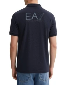 EA7 Men's Polo Shirt Navy Blue - Royal Blue - View 2
