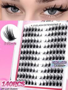 1 Khay 260 sợi mi giả CC Curl 10 hàng, kiểu dáng tự nhiên, mềm mại, 3D Manga, có thể tái sử dụng, bộ dụng cụ nối mi DIY cho vẻ ngoài dày dặn hàng ngày, quà tặng Valentine - CC - Xem 1