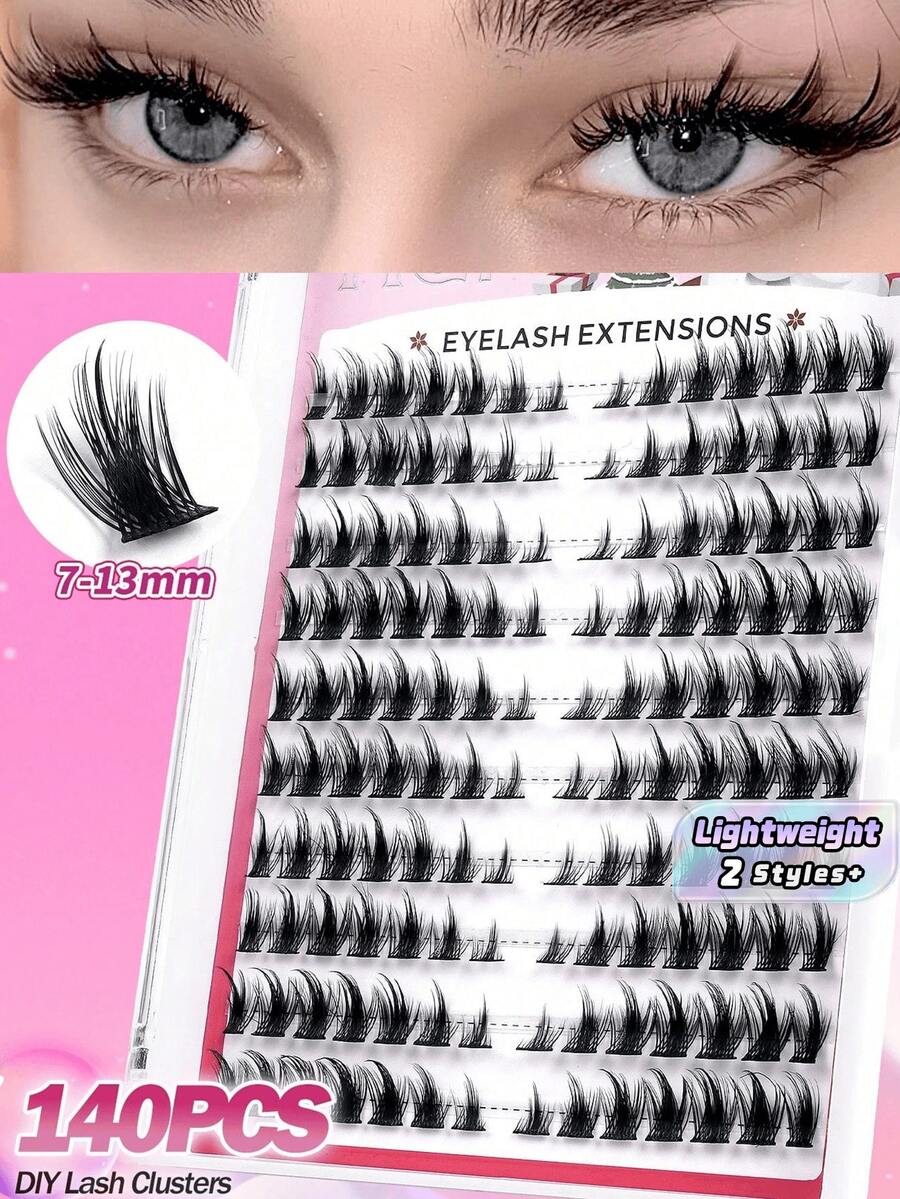 1 Khay 260 sợi mi giả CC Curl 10 hàng, kiểu dáng tự nhiên, mềm mại, 3D Manga, có thể tái sử dụng, bộ dụng cụ nối mi DIY cho vẻ ngoài dày dặn hàng ngày, quà tặng Valentine - CC - Xem 1