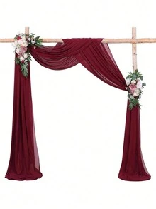 300*75cmSemi-Transparent Arch Curtain Fabric For Party Ceiling, Wedding Arch, Reception Area Decor - multicolor - View 6
