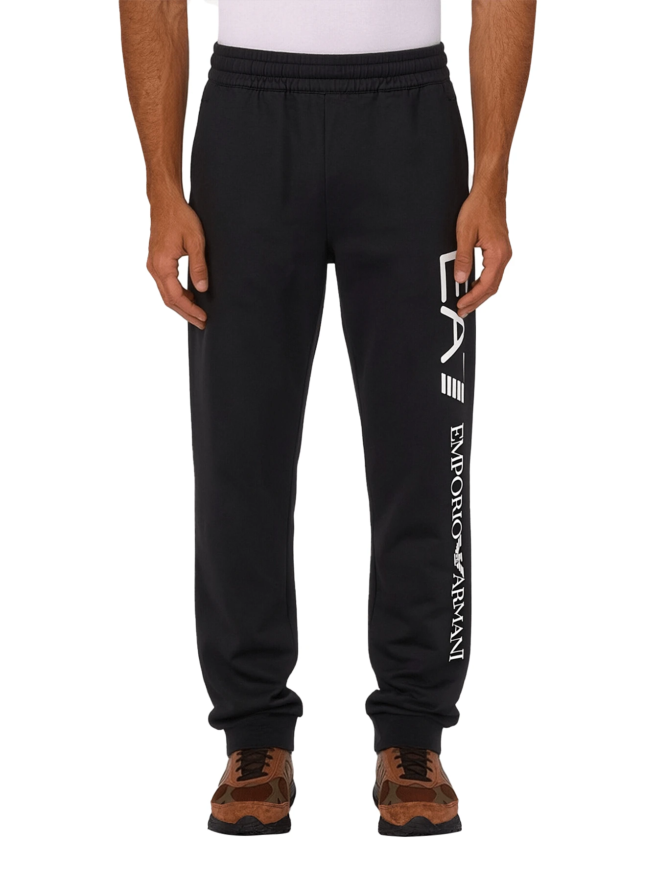 EA7 Pantaloni Men's Joggers Black - Black and White - View 1