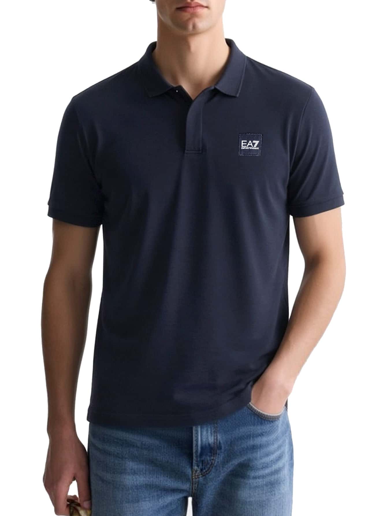 EA7 Men's Polo Shirt Navy Blue - Royal Blue - View 1