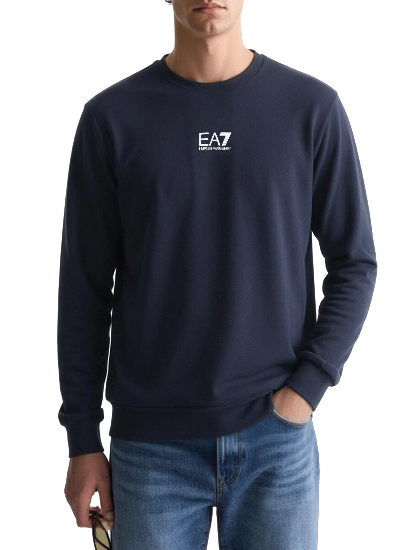 EA7 Men's Sweatshirts Navy Blue - Navy Blue - View 1