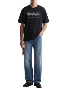 EA7 Men's T-Shirt Black - Black - View 3