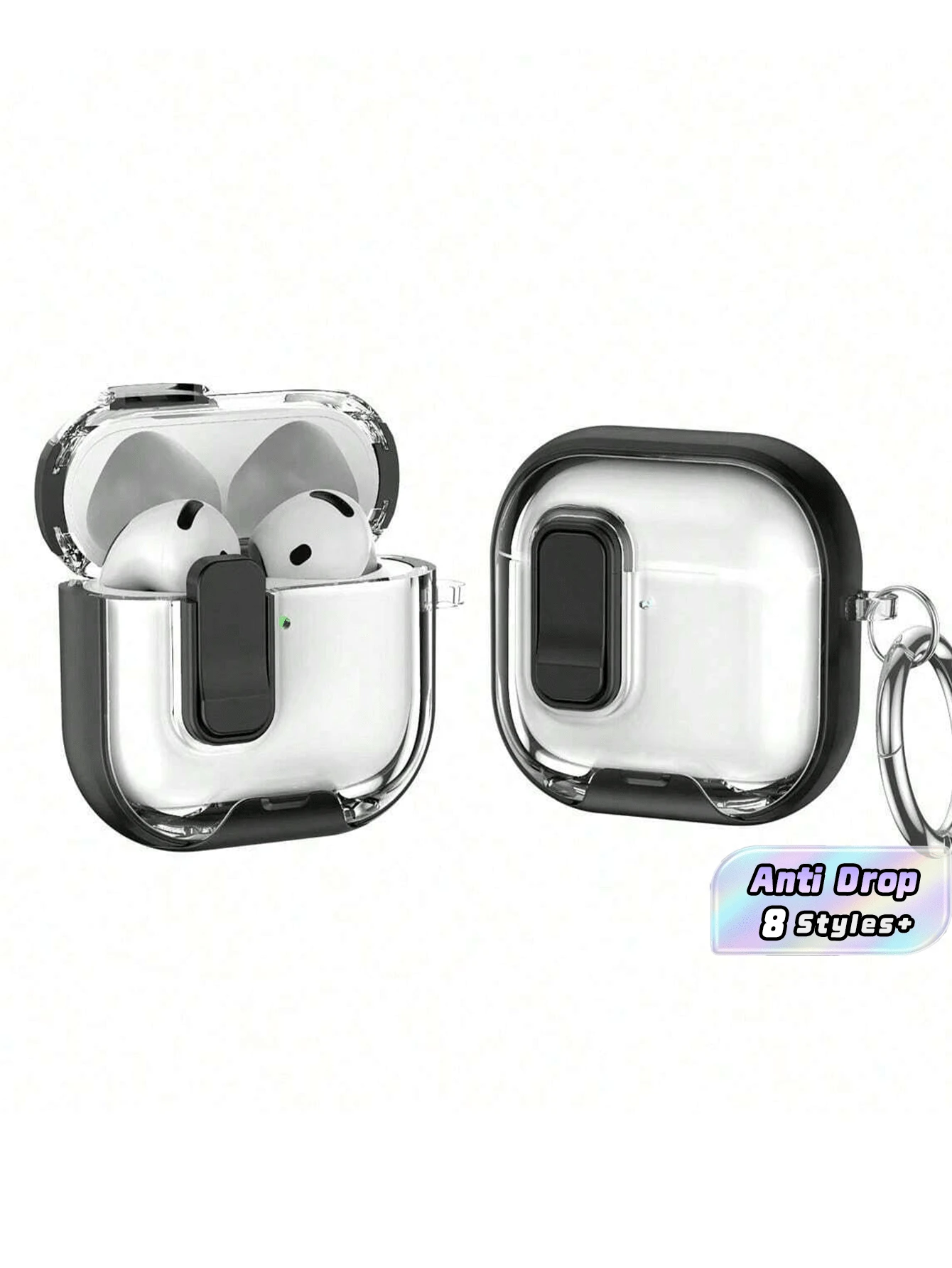1 chiếc ốp bảo vệ kiểu dáng thời trang, có khóa cài, dành cho tai nghe Bluetooth Apple 4 Active Noise Cancellation, Pro 3/2 thế hệ thứ 2, chống rơi vỡ toàn diện. - Nhiều màu - Xem 1