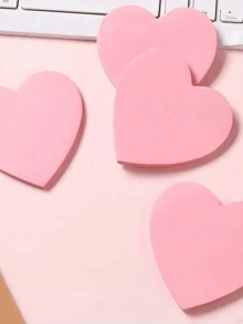 100pcs Heart-Shaped Stickers For A Convenient Self-Adhesive Notepad, Notebook, Planner, And Office/Study Stationery Accessory – A Must-Have For Back-To-School Season. - Pink - View 1