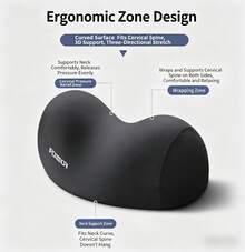 1pc Neck Support Pillow, Memory Foam Pillow For Sleeping, Cervical Spine Protection Pillow For Men And Women, Traction Pillow For Back And Neck - multicolor - View 14
