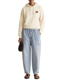 Women's Hoodies Beige - White Clay - View 3