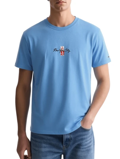 Tommy Hilfiger Reg Vintage LA Men's T-Shirts Blue