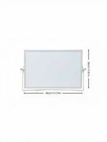 MINKOJA MINKOJA 1 bảng trắng để bàn khung hợp kim nhôm ngẫu nhiên, bảng trắng từ tính gấp gọn hai mặt, đồ dùng văn phòng phẩm cho năm học mới - Màu trắng - Xem 4