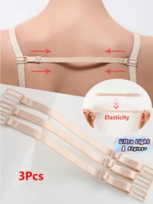 3 Dây Áo Ngực Co Giãn Chống Trượt Màu Mơ 22cm, Dây Áo Ngực Thể Thao Có Thể Điều Chỉnh Để Định Hình Và Cố Định Áo Ngực Chăm Sóc Cơ Thể, Thích Hợp Cho Du Lịch, Thể Thao, Ngoài Trời, Thắt Lưng, Đồ Dùng Học Tập Trở Lại Trường Học - Màu be - Xem 1