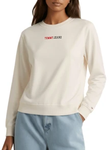 Tommy Hilfiger Essential Women's Sweatshirts White - Ecru - View 1