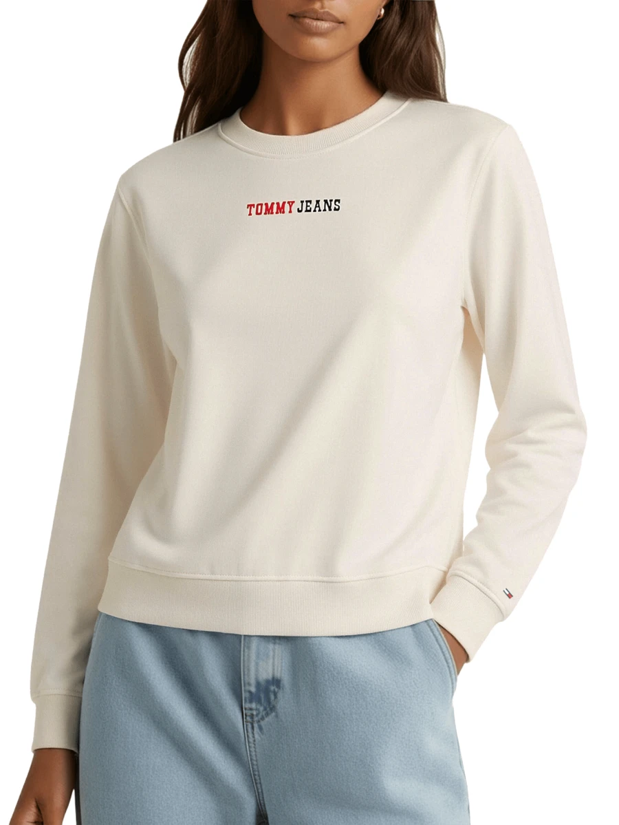 Tommy Hilfiger Essential Women's Sweatshirts White - Ecru - View 1