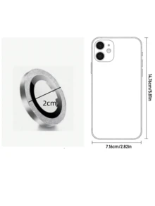 Miếng dán bảo vệ ống kính camera Pad 11/ A16, Kính cường lực mắt đại bàng lấp lánh 10cm, Vòng bảo vệ kim loại đơn, Không mất điểm ảnh, Thích hợp sử dụng hàng ngày, văn phòng, nhà, chống nước, chống sốc, chống rơi, chống trầy xước, chống bám vân tay, bảo vệ toàn diện - Bạc - Xem 3