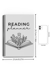 Reading Plan Notebook, 2025 Reading Plan, Reading Challenge, Book Review Journal, Monthly Reading Log - The Best Gift For Book Lovers - black - View 3