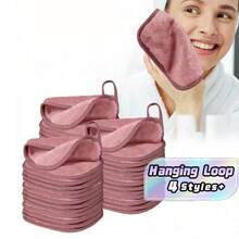 12 miếng bông tẩy trang tái sử dụng có viền, khăn lau tẩy trang mềm mại, có thể giặt được, 6/3/1 miếng - Nhiều màu - Xem 2