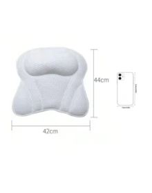 Premium 4D Breathable Mesh Bath Pillow | Ergonomic Neck & Back Support Design, Strong Suction Cup | Removable Waterproof Pillow Cover, Home SPA Relaxation Bath Accessory, Pregnancy-Friendly Bathing Gift Bathroom Decor Summer Bathroom Accessories Back To School - Multicolor - View 3
