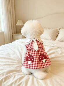 Red Christmas-Themed T-Shirt - Breathable & Comfortable New Spring/Summer Apparel - Short-Sleeve Clothing For Small Dogs, Pets, And Cats. - Red - View 4