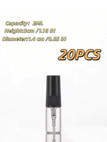 20 件套夏季旅行便携喷雾香水瓶套装，3ml/2ml 容量，适用于香水样品、细雾喷雾瓶、保湿喷雾瓶、香水分装工具和 DIY 香水容器，便携易带。 - 彩色 - 查看 4