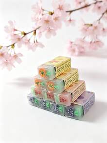 随机颜色 12个/24个可爱卡通水果香味橡皮擦，学生奖励，学习用品，办公文具礼品，返校季礼物 - 多色 - 查看 5