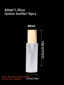 1个磨砂玻璃空喷雾瓶，化妆品乳液容器，木纹盖，旅行可灌装瓶，香水瓶 - 彩色 - 查看 16