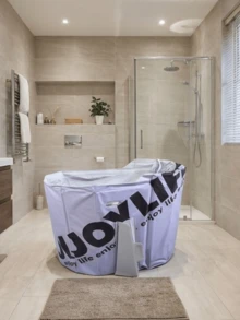 1 Large Portable And Foldable Adult Bathtub For 32 People, Independent Deep Soaking Bathtub, No Installation Required, Insulated And Heat-Retaining Bathtub For Spa, Suitable For Indoor And Outdoor Use, Suitable As A Gift - Essential Bathroom Item - A - View 2