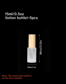1个磨砂玻璃空喷雾瓶，化妆品乳液容器，木纹盖，旅行可灌装瓶，香水瓶 - 彩色 - 查看 17
