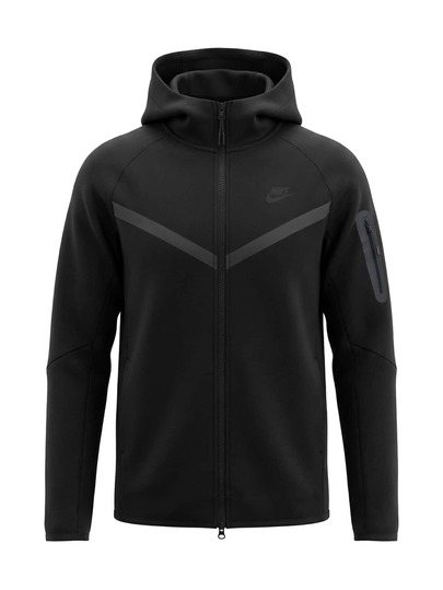Nike هودي رجالي كامل السحاب باللون الأسود